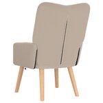 Fauteuil Relaxant vidaXL Gris Clair en Tissu Laineux