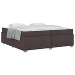 vidaXL Cadre de lit Marron foncé 200 x 200 cm tissu