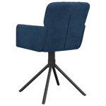 vidaXL Chaises pivotantes à manger lot de 2 Bleu Velours
