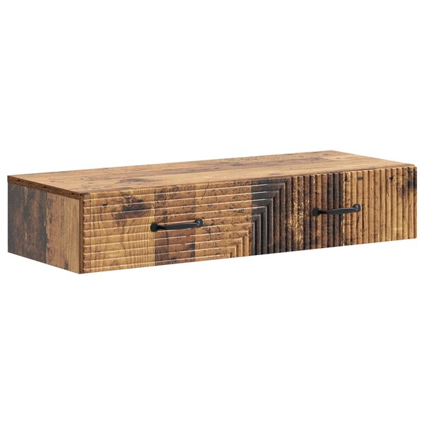 vidaXL Table d'appoint murale 87 5 x 34 5 x 17 cm Bois d'ingénierie