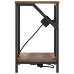 vidaXL Table de chevet Chêne fumé 38 x 30 x 48 cm Bois d'ingénierie