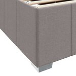 vidaXL Cadre de lit avec matelas Taupe 120 x 200 cm tissu