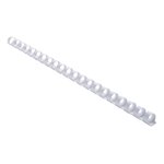 Boite 25 reliures spirales plastique 12mm - Blanc EXACOMPTA