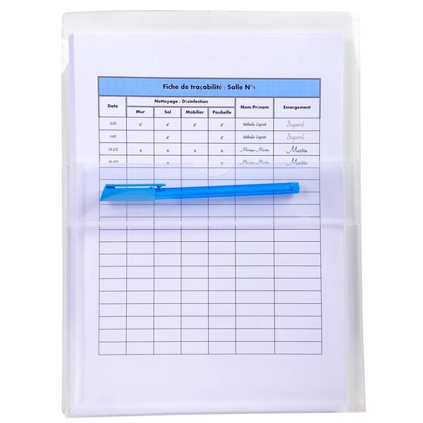 Sachet De 2 Pochettes Adhésives À Soufflet - Pp Haute Qualité 20/100e - A4 - Cristal - X 10 - Exacompta