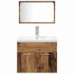 vidaXL Ensembles 3 Pièces Bois ancien 30 x 30 x 130 cm Bois d'ingénierie