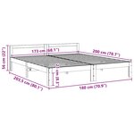 vidaXL Cadre de lit sans matelas blanc 180x200 cm bois massif de pin
