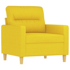 vidaXL Fauteuil Jaune clair 60 cm Tissu