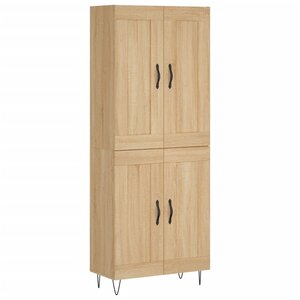 vidaXL Buffet haut Chêne sonoma 69 5x34x180 cm Bois d'ingénierie