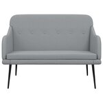 vidaXL Banc Gris clair 110x76x80 cm Tissu