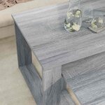 vidaXL Ensemble de tables basses 2 Pièces Gris Sonoma Bois d'ingénierie