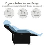 vidaXL Fauteuil inclinable noir tissu