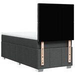 vidaXL Sommier à lattes de lit avec matelas Gris foncé 80x200 cm Tissu