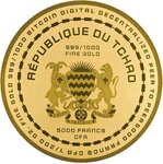 Pièce de monnaie en Or 5000 Francs g 0.155 (1/200 oz) Millésime 2024 Gold Gift BITCOIN 1/200