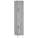 vidaXL Buffet haut Sonoma gris 34 5x34x180 cm Bois d'ingénierie