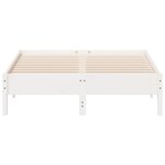 vidaXL Cadre de lit sans matelas blanc 135x190 cm bois de pin massif