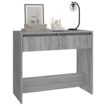 vidaXL Table console sonoma gris 89x41x76 5 cm bois d'ingénierie