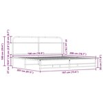 vidaXL Cadre de lit en métal sans matelas chêne sonoma 180x200 cm