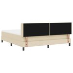 vidaXL Lit boxspring avec matelas avec matelas Crème 180 x 200 cm
