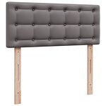 vidaXL Sommier à lattes de lit avec matelas Gris 120x200 cm Similicuir