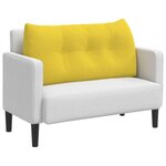 vidaXL Coussin de Dos Jaune clair 100 x 24 x 50 cm tissu