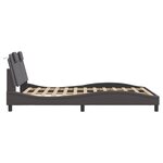 vidaXL Cadre de lit avec LED sans matelas gris 140x190 cm