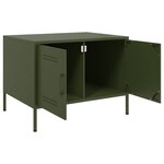 vidaXL Table basse vert olive 68x50x50 5 cm acier laminé à froid