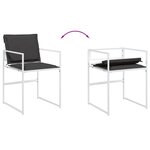 vidaXL Ensemble à manger de jardin avec coussins 11Pièces blanc textilène