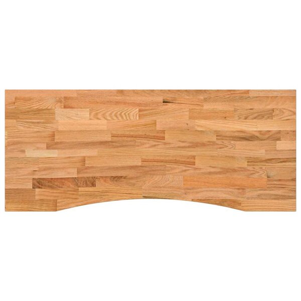 vidaXL Dessus de bureau marron clair bois chêne massif rectangulaire