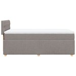 vidaXL Sommier à lattes de lit avec matelas Taupe 90x200 cm Tissu