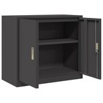 vidaXL Armoire de rangement Noir 80 x 40 x 70 cm Acier