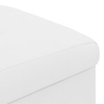 vidaXL Pouf de rangement Blanc 40 x 40 x 45 cm Simili cuir
