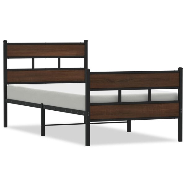 vidaXL Cadre de lit sans matelas avec tête de lit et pied de lit