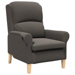 vidaXL Fauteuil Ergonomique Gris Foncé Tissu avec Pieds en Bois Standard