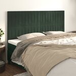 vidaXL Têtes de lit 4 Pièces Vert foncé 100x5x78/88 cm Velours