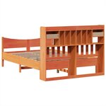 vidaXL Cadre de lit sans matelas cire marron 150x200cm bois pin massif