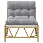 vidaXL Chaise de jardin 2 Pièces Gris clair 75 x 75 x 71 cm Acier