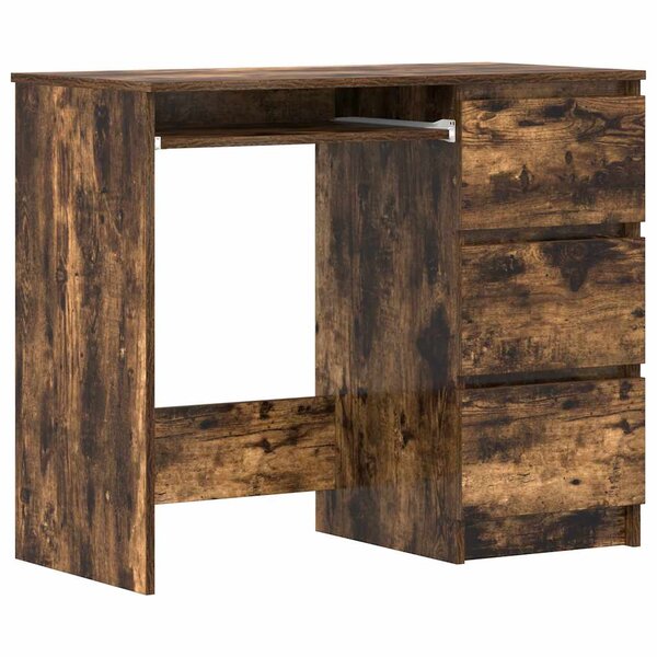 vidaXL Bureau Chêne fumé 90x45x76 cm Bois d'ingénierie