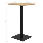 vidaXL Table de bistro Couleur chêne 78 5x78 5x107 cm