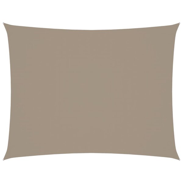 vidaXL Voile de parasol tissu oxford rectangulaire 3 5x4 5 m taupe