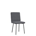 vidaXL Chaises à manger lot de 6 gris foncé velours