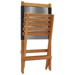 vidaXL Chaises de jardin pliantes lot de 6 noir bois d'acacia massif