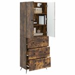 vidaXL Ensemble de Meubles 2 Pièces Chêne fumé 66 x 34 5 x 90 cm