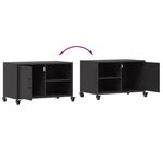 vidaXL Meuble TV noir 68x39x43 5 cm acier