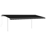 vidaXL Auvent automatique rétractable avec poteaux 6x3 m Anthracite