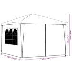 vidaXL Tente de réception 3 x 3 m Blanc