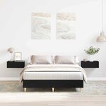 vidaXL Cadre de lit Chêne noir 120 x 200 cm Bois d'ingénierie