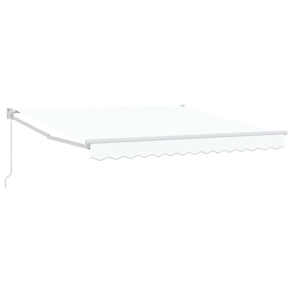 vidaXL Auvent Rétractable Blanc 350 x 250 cm tissu