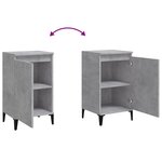 vidaXL Tables de chevet 2 Pièces gris béton 40x35x70 cm bois d'ingénierie