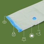 Pack and Move - Lot 4 Housses Rangement Sous Vide - Taille S 50 x 70 cm - Sac de Compression - Vêtements Pull Hiver - Petit Format - Fermeture Zip