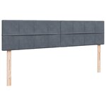 vidaXL Cadre de lit ottoman avec matelas gris foncé 200x200 cm velours